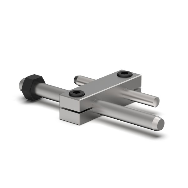 Adjustable stop for pull-down vise EHS